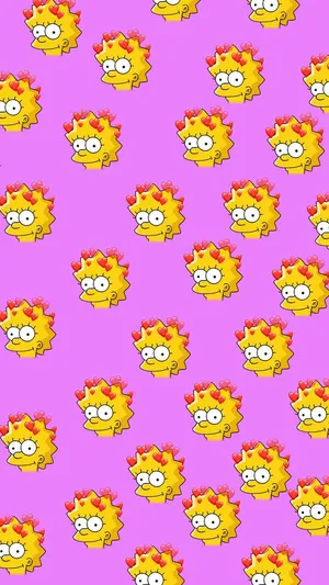 Lisa Simpson In Love Aesthetic Wallpaper