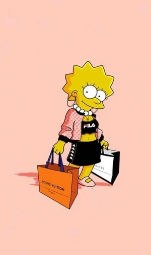 Lisa Simpson Luxury Aesthetic Wallpaper