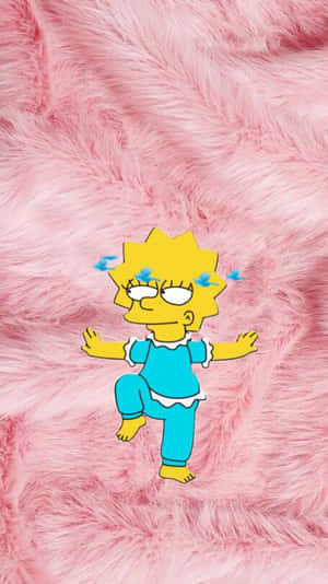 Lisa Simpson Velvet Aesthetic Wallpaper