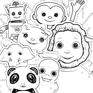 Little Baby Bum Outline Wallpaper