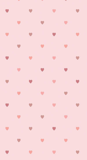 Little Pastel Pink Heart Shapes Wallpaper