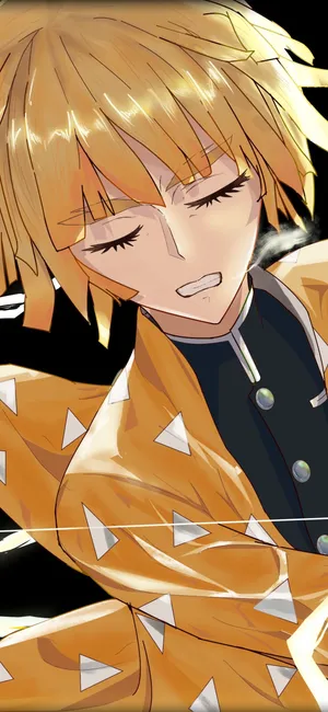 Live Life On The Edge With Zenitsu Phone Wallpaper