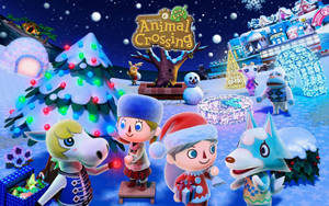 Live Your Winter Dreams In The Colorful World Of Animal Crossing. Wallpaper
