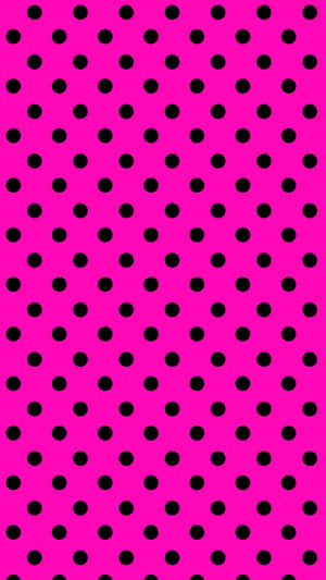Lively Pink Polka Dot Pattern Wallpaper