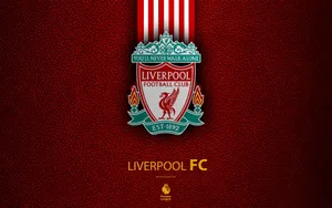 Liverpool 4k Logo On Leather Background Wallpaper