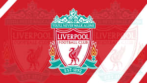 Liverpool F.c. Logo With Three Golden Crowns Wallpaper
