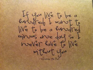 Living With You Winnie The Pooh Quotes Wallpaper