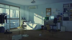 Lo-fi Anime Bedroom Wallpaper