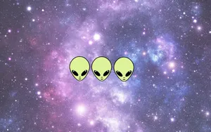 Logo Art Featuring A Friendly Alien Wallpaper