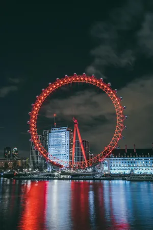 London Eye By The River Thames Wallpaper