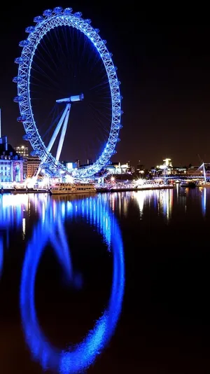 London Eye Gorgeous Night View Wallpaper