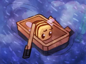 Lonely Minecraft Bee Wallpaper