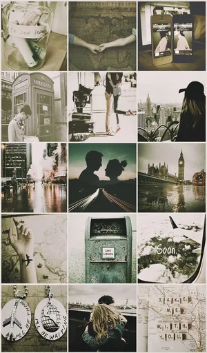 Long Distance Relationship Collage Wallpaper