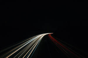 Long Exposure On Highway Black Desktop Wallpaper