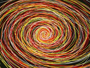 Long Spiral Crayon Lines Wallpaper