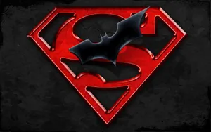 Look Inside The Dark World Of Red Batman Logo Wallpaper