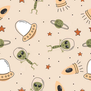 Look Up And Explore The Soothing Beauty Of Cute Space. Wallpaper