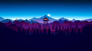 Looking Out From Firewatch Tower At Dusk Wallpaper