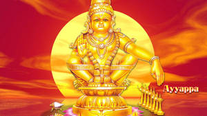 Lord Ayyappa On Sun Wallpaper