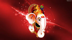 Lord Ganesh Desktop Black And Red Graphic Artwork Wallpaper