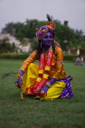 Lord Krishna In Divine 3d Art Wallpaper