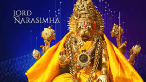 Lord Narasimha Digital Art Wallpaper