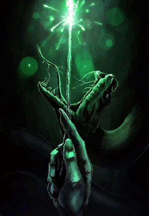 Lord Voldemort Wand Art Wallpaper