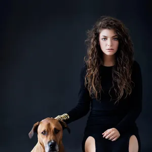 Lorde Pure Heroine With Dog Wallpaper