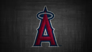 Los Angeles Angels Logo On Gray Wallpaper