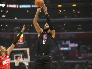 Los Angeles Clippers Marcus Morris Versus Houston Rockets Wallpaper