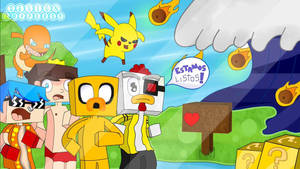 Los Compas Video Game Characters Vector Art Wallpaper