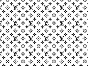 Louis Vuitton Pattern In Black And White Wallpaper