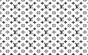 Louis Vuitton Pattern In Black And White Wallpaper