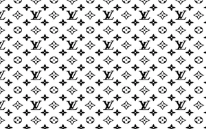 Louis Vuitton Pattern In Black And White Wallpaper
