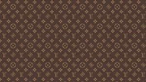 Louis Vuitton Wallpaper Pattern In Brown And Gold Wallpaper