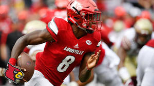 Louisville Star Athlete Lamar Jackson Wallpaper