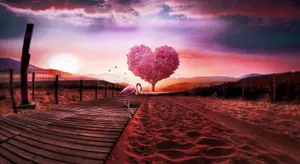 Love Nature With Flamingo Wallpaper