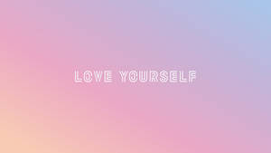 Love Yourself Aesthetic Pink Desktop Wallpaper