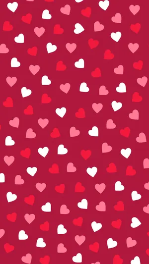 Lovecore Hearts Pattern Background Wallpaper