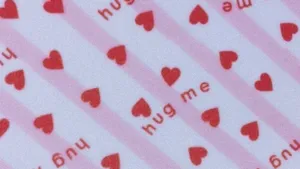 Lovecore Hug Me Pattern Wallpaper