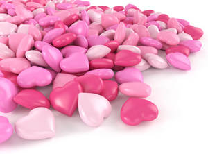 Lovely Pink Heart Stones Wallpaper