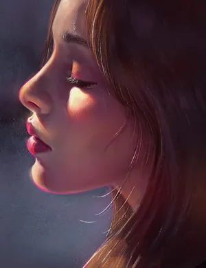 Lovely Woman Side Profile In The Sunlight Wallpaper