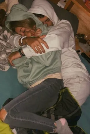 Loving Couple Enjoying A Romantic Moment Together Wallpaper