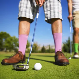 Low Angle Photo Of Man Playing Golf Taken At Daytime Wallpaper
