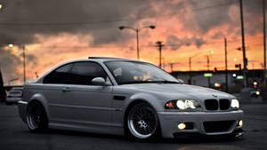 Lowrider Bmw E46 Sunset Wallpaper