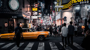 Lowrider Cruising In Shibuya Wallpaper