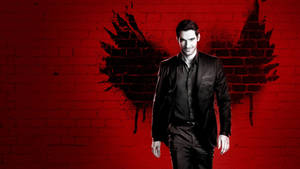 Lucifer Black Wings Graffiti Wallpaper