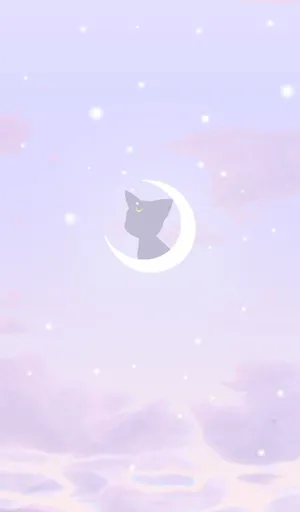 Luna With Crescent Moon Sailor Moon Iphone Wallpaper