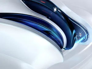 Luxurious Blue And Silver Color Combination Wallpaper