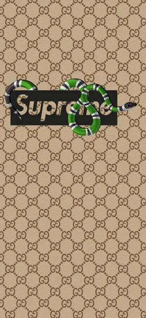 Luxurious Fusion Of Supreme Gucci Design Wallpaper